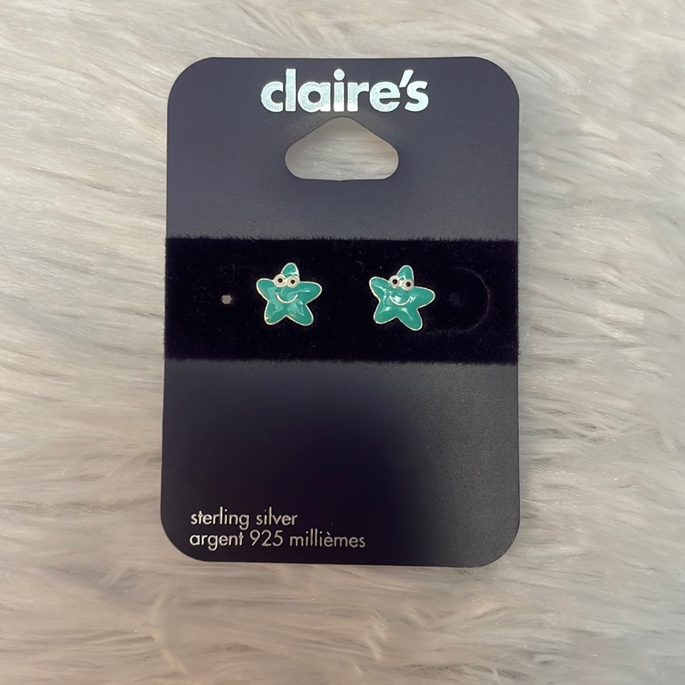 claire’s sterling silver starfish earrings